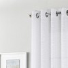 RT Designers Collection Dexter Linen Texture Grommet Sheer Curtain Panel Pair 36" x 84" White - 3 of 4