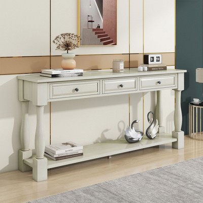 NicBex Console Table 63" Long Entryway Table with Drawers and Shelf Side Table for Entryway, Hallway, Living Room