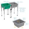 ECR4Kids 2-Station Sand and Water Adjustable Play Table, 1 - 2 of 4