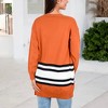 Anna-Kaci Women's Open Front Striped Pocket Cardigan Cozy Knit Casual Layering Essential - 3 of 4