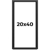 PosterPalooza | Panoramic Flat Black Picture Frame - UV Acrylic, Foam Board Backing, Hanging Hardware - 2 of 4