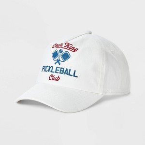 Men's Court King Pickleball Baseball Hat - Goodfellow & Co™ White - 1 of 4