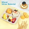 6 Pack Snack Boxes, 4 Compartment Lunch Boxes, Reusable Bento Boxes for Adults, Wheat Straw, Divided Food Containers with Lids - 4 of 4