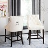 Eleni Tufted Wing Back Counter Stool (Set Of 2) - BST6305 - Safavieh - 3 of 4