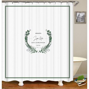 Onehome Love Life Shower Curtains for Bathroom Waterproof Fabric Bath Curtain Durable Soft Stylish Bathroom Decor 72x72 Inch - 1 of 1