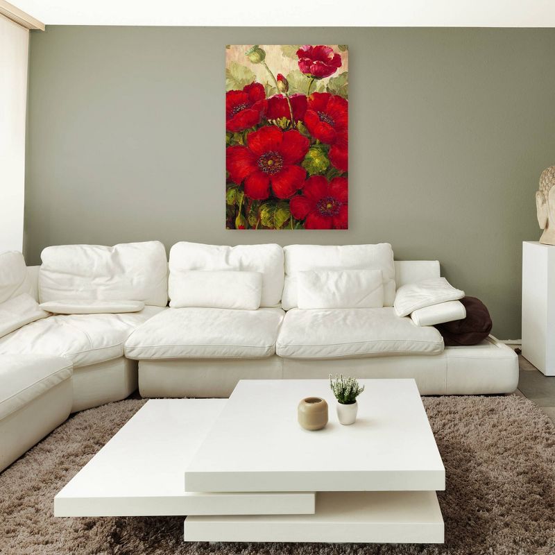 22&#34;x32&#34; Poppies II by Rio - Trademark Fine Art, Gallery-Wrapped Canvas, Contemporary Floral Print, USA Made, Unframed Wall Decor, 5 of 7