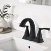 ChicFurnit Bathroom Sink Faucet Two Handles Centerset Design with Pop Up Drain for Modern Lavatories, Black, 11"*10"*6" - 2 of 4