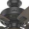 Hunter 52" Bennett Matte Black Lighted Ceiling Fan with Integrated LED and Grey Walnut Blades for Stylish Living Spaces - 2 of 4