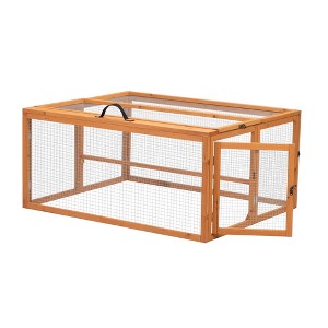 FURNIinspire Pet Crates and Houses, Rabbit Foldable Cage, Bunny Cages with Tray, Orange, 45.28"*37.01"*21.26" - 1 of 4