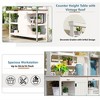 SKRAN 66" Large Outdoor Farmhouse Wooden Potting Bench Table, Garden Workstation with 2 Drawers,Cabinet and Open Shelves for Backyard, Mudroom,White - 3 of 4