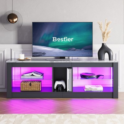 Bestier RGB TV Stand for TVs up to 60" with LED Lights Entertainment Center