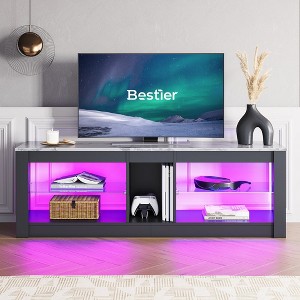 Bestier RGB TV Stand for TVs up to 60" with LED Lights Entertainment Center - 1 of 4