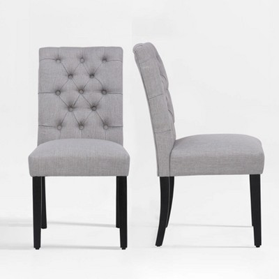 WestinTrends  Upholstered Button Tufted Dining Side Chair (Set of 2)