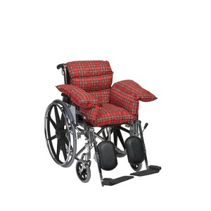 DMI Comfort Wheelchair Cushion & Pad, Wheelchair Seat Cushion, Recliner Cushion & Pillow, Cushion for Wheelchair Seat, Foam, 16 x 22 Inches, Plaid - 1 of 3