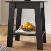 Narrow Side Table with Two Storage Tiers, Space-Saving End Table for Small Living Room, Bedroom - 2 of 4