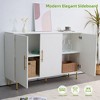LunaLulinlk 3-Door Large Storage Sideboard with Gold Handles for Kitchen - 2 of 4