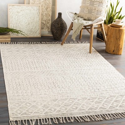 Hauteloom Valyermo Beige Hand Woven Cotton Rug