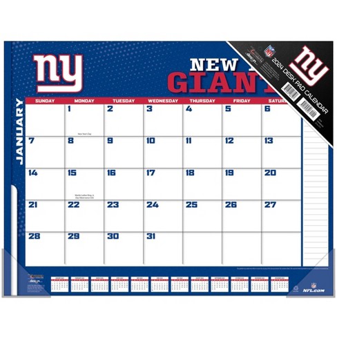 Nfl New York Giants Logo Series 31.5 X 12 Desk Pad : Target