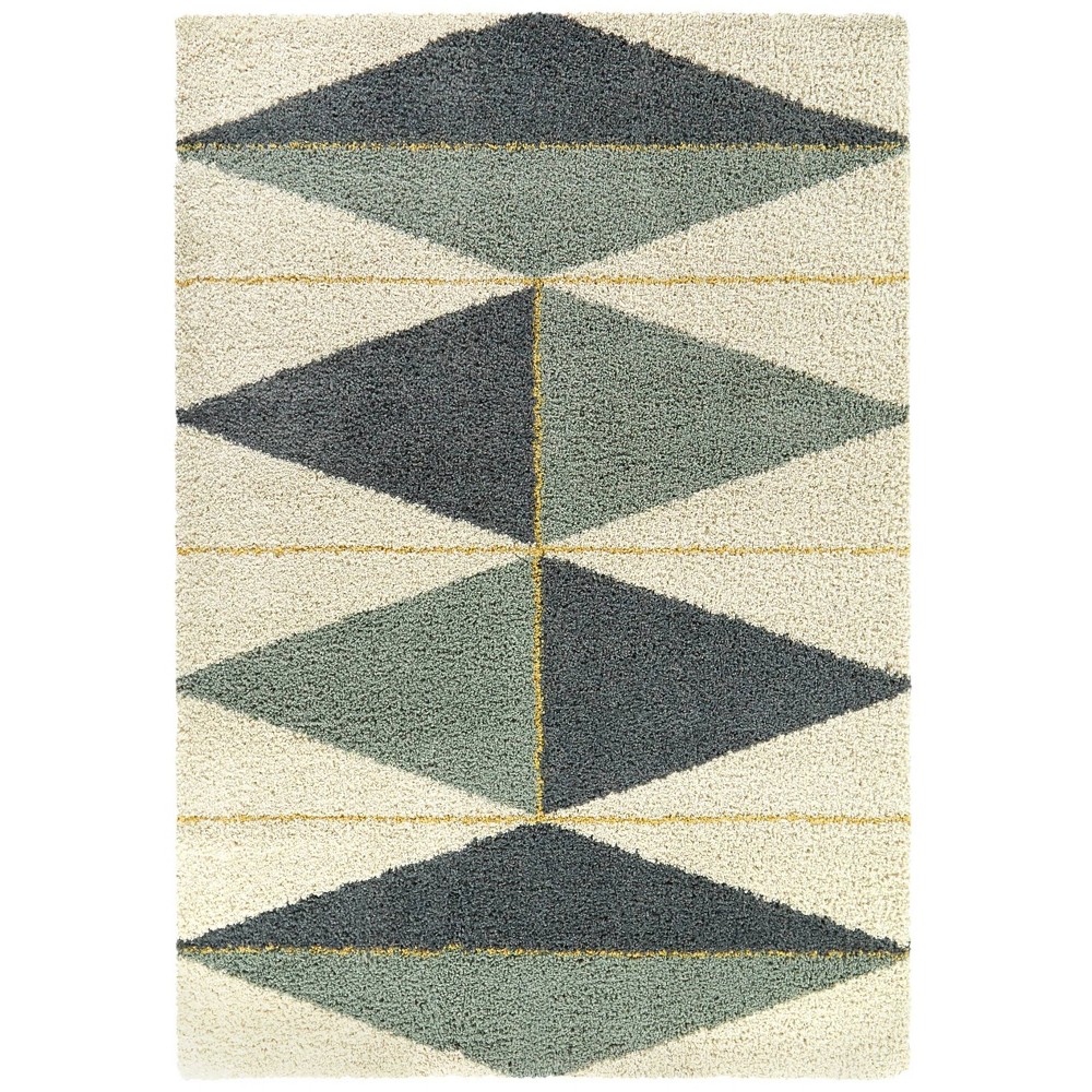 Photos - Doormat 5'3"x7' Levine Mid-Century Modern Geometric Rug Blue - Balta Rugs