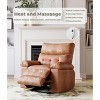 27" Oversized Wide Recliner Chair - Heat and Massage, Faux PU Leather Large Manual Recliner, Lazy Chair with 1.5X Sponge Comfort Arm and Back - 3 of 4