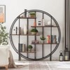 BRINJOY Round 5 Tier Metal Plant, Bookcase Storage Shelf, Balcony Garden Balcony Display Shelf - 4 of 4