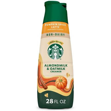 Starbucks Pumpkin Spice Non-Dairy Almondmilk & Oatmilk Coffee Creamer - 28 fl oz