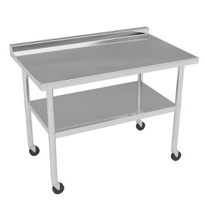 Coucheta Stainless Steel Work Table, Commercial Food Prep Worktable, Heavy Duty Metal Work Table with Adjustable Bottom Shelf - 1 of 4