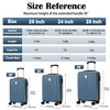ROBOTIME Luggage, Suitcase Set with Lock and Double Spinner Wheels, Large Capacity Cases for Business or Vacation, 3PCS, Blue, 30.31"*19.29"*11.81" - 4 of 4