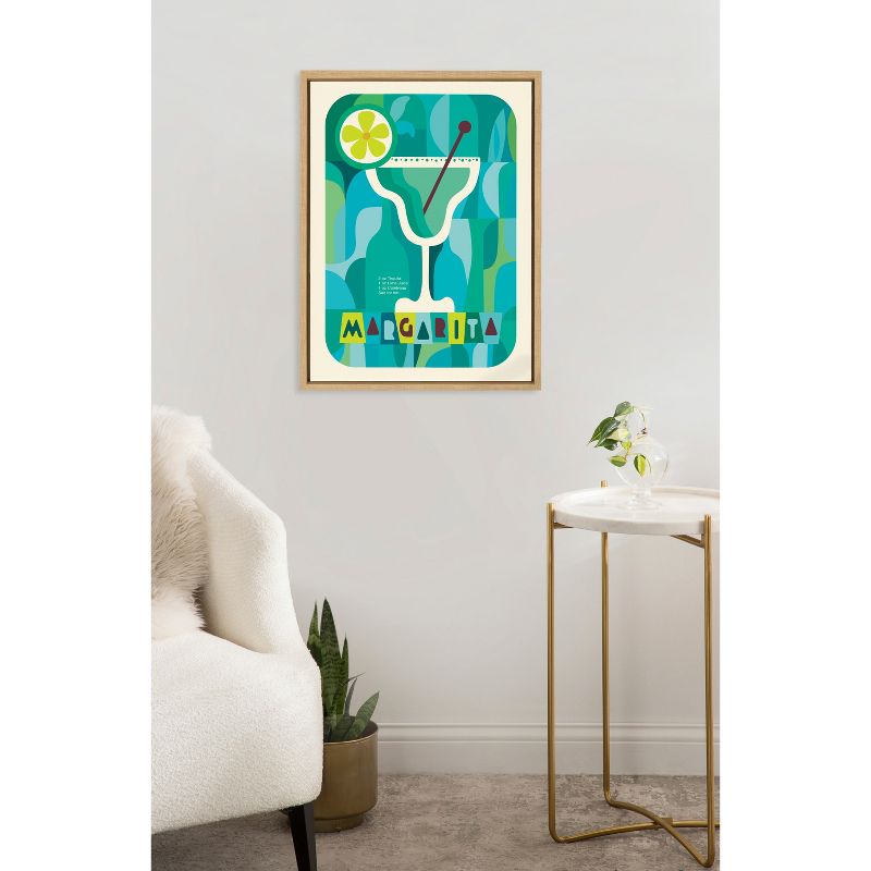 Kate &#38; Laurel All Things Decor 18&#34;x24&#34; Sylvie MCM Margarita Framed Wall Art by Rachel Lee Natural Colorful Mid-Century Drink Wall Art, 5 of 7