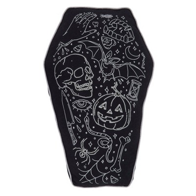 Saro Lifestyle Coffin Pillow - Poly Filled, 13"x20" Oblong, Black