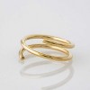 Jewelry Avalanche 14K Gold Double Hoop Nose Ring – 20G Twist Open, Spring Hoop - 2 of 4