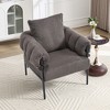 Lyngins Luxury Upholstered Sofa Chair, Modern Accent Chair/Living Room Side Chair with Metal Square Legs, Ergonomic Reading Chair for Living Room - 2 of 4