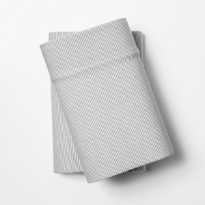 Jersey Pillow Case - (Standard) Gray Stripe - Room Essentials