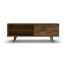 ORRD 63" TV Stand in Rustic Brown - Free Standing Media Console for 46-60 inch TVs with Storage - 3 of 4