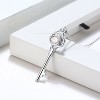 Amore Key Necklace 1Ctw Womens Moissanite Sterling Silver Ginger Lyne Collection - 2 of 4