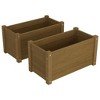 vidaXL Garden Planters Pack of 2 Honey 60 x 31 x 31 cm Solid Pine - 2 of 4