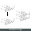 mDesign Plastic Free-Standing Stackable 3 Bottle Wine Storage Rack, Clear - 4 of 4