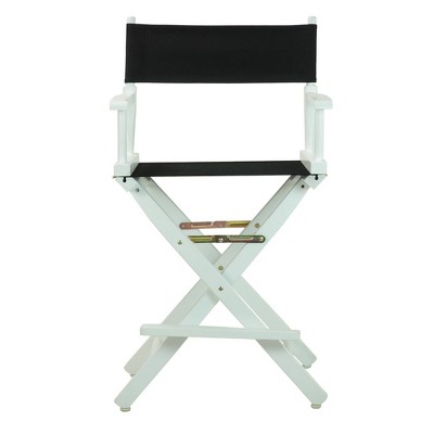 Counter-Height Director's Chair - White Frame, Black Canvas