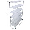 Kumasinova 82/84"H 6 Tier Wire Shelving Unit,6000LBS Height Adjustable Garage Storage Shelves,Heavy Duty Storage Rack with Wheels & Shelf Linerss - 2 of 4