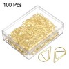 Unique Bargains Drop-Shaped Decorative Bookmark Metal Small Size Paper Clip 100 Pcs - 3 of 4