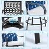 Yaheetech 2pcs Outdoor Patio Bar Stools with Cushions, Cream - 4 of 4