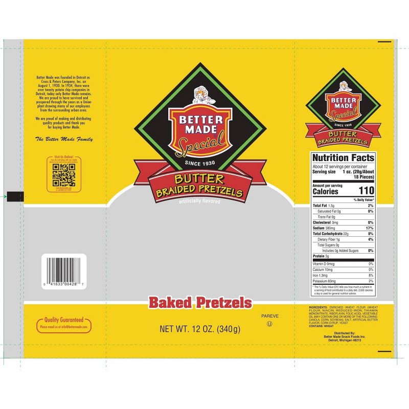 Better Made Special Butter Braided Baked Pretzels - 12oz, 2 of 5