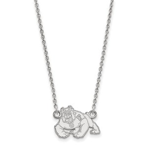 Black Bow Jewelry Sterling Silver California State Fresno Bulldogs NCAA Necklace 18 Inch - 1 of 4