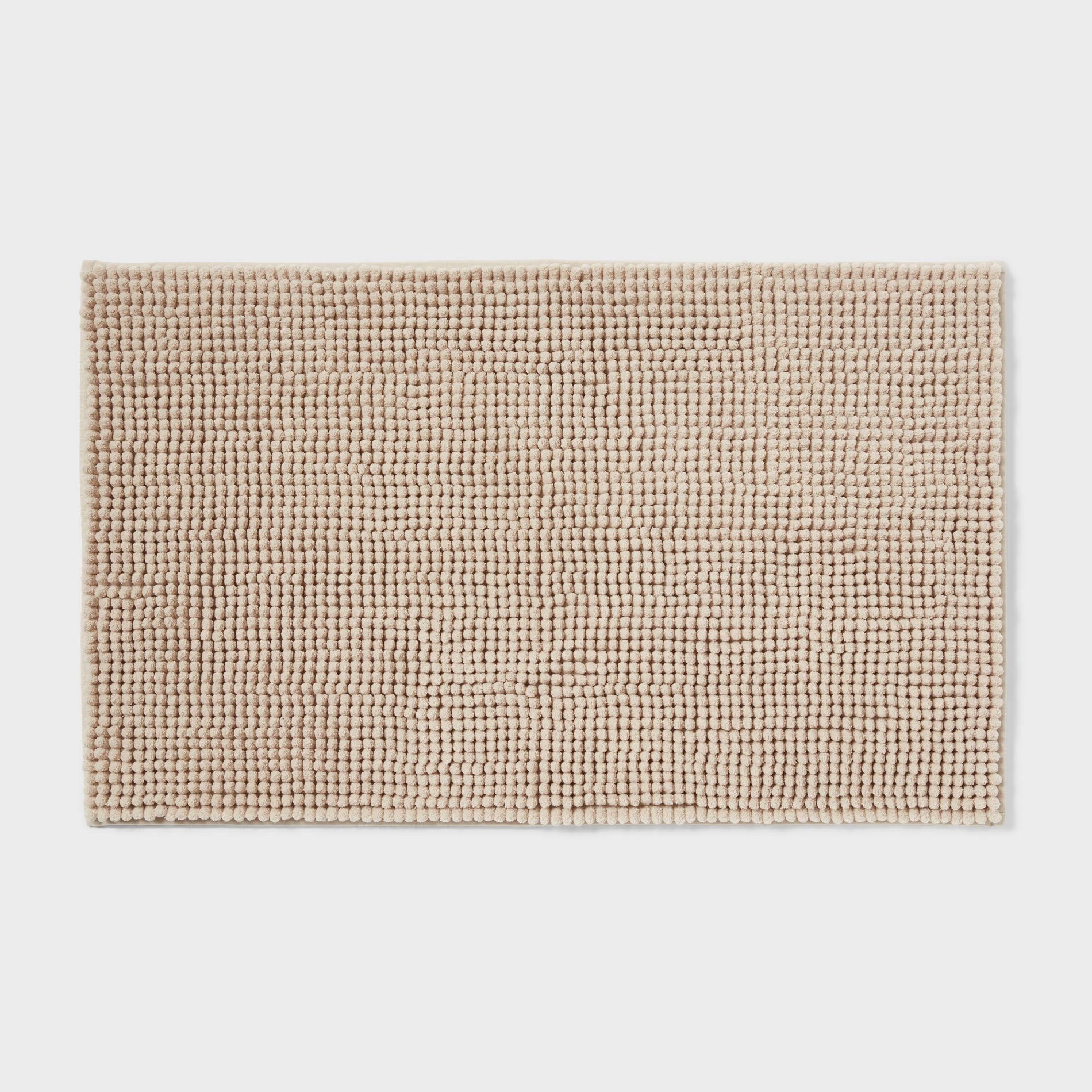20"x34" Low Chenille Memory Foam Bath Rug Tan - Threshold™