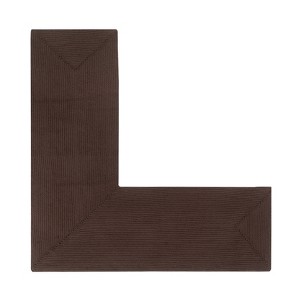 Alpine Stripe Collection 100% Polypropylene Durable & Stain Resistant Double Sided Reversible Indoor Area Utility L-Shape Rug - 1 of 4
