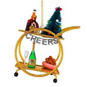 Cody Foster 4.5 Inch Holiday Bar Cart Christmas Tree Ornament , Christmas Decor Christmas Bar Cart (1PC) - 1 of 4