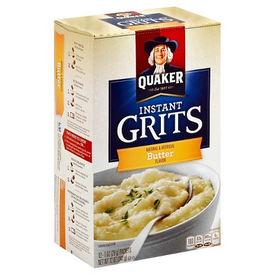 Quaker Instant Grits Butter - 12oz/12ct