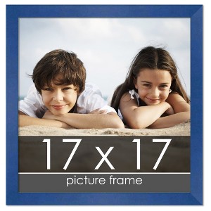 PosterPalooza | Square Classic Modern Blue Picture Frame - UV Acrylic, Foam Board Backing, Hanging Hardware - 1 of 4