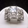 Torreya Wedding Ring Set for Women Princess Engagement Matching Band Ginger Lyne Collection - image 2 of 4