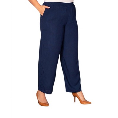 Women's Essential Wide Leg Rayon Pants - Plus - On The Plus Side